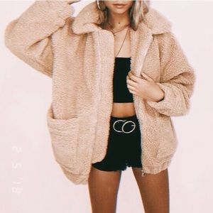 teddy bear jacket NWT (i am gia dupe)